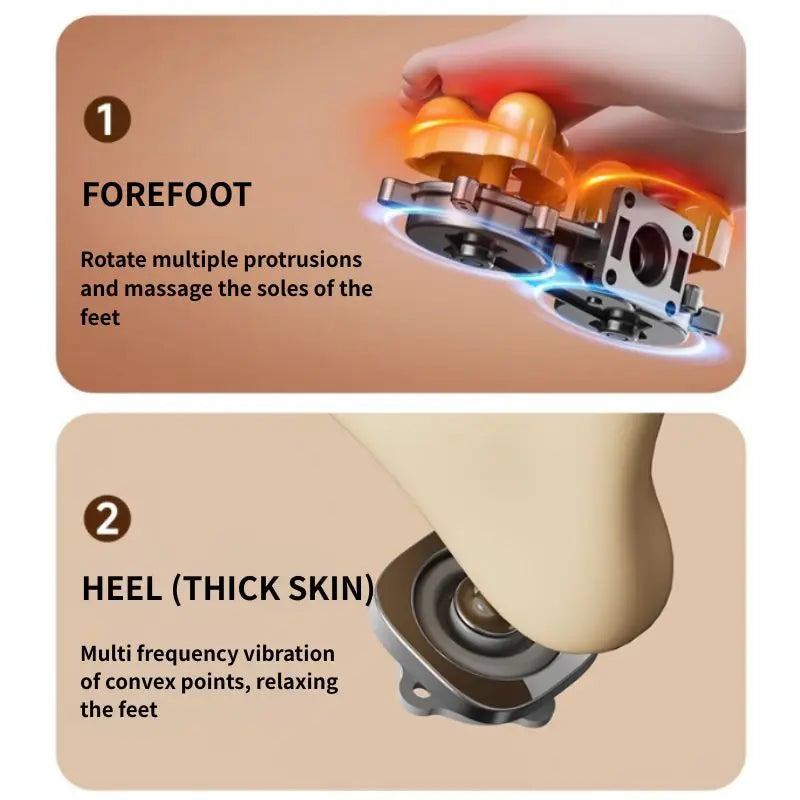 Mini Finger Press Foot Massager With Deep Kneading And Vibration