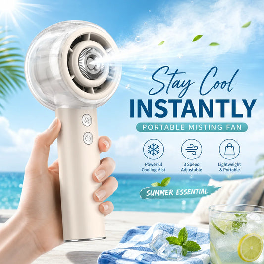 Portable Misting Handheld Fan 6000mAh Rechargeable Battery