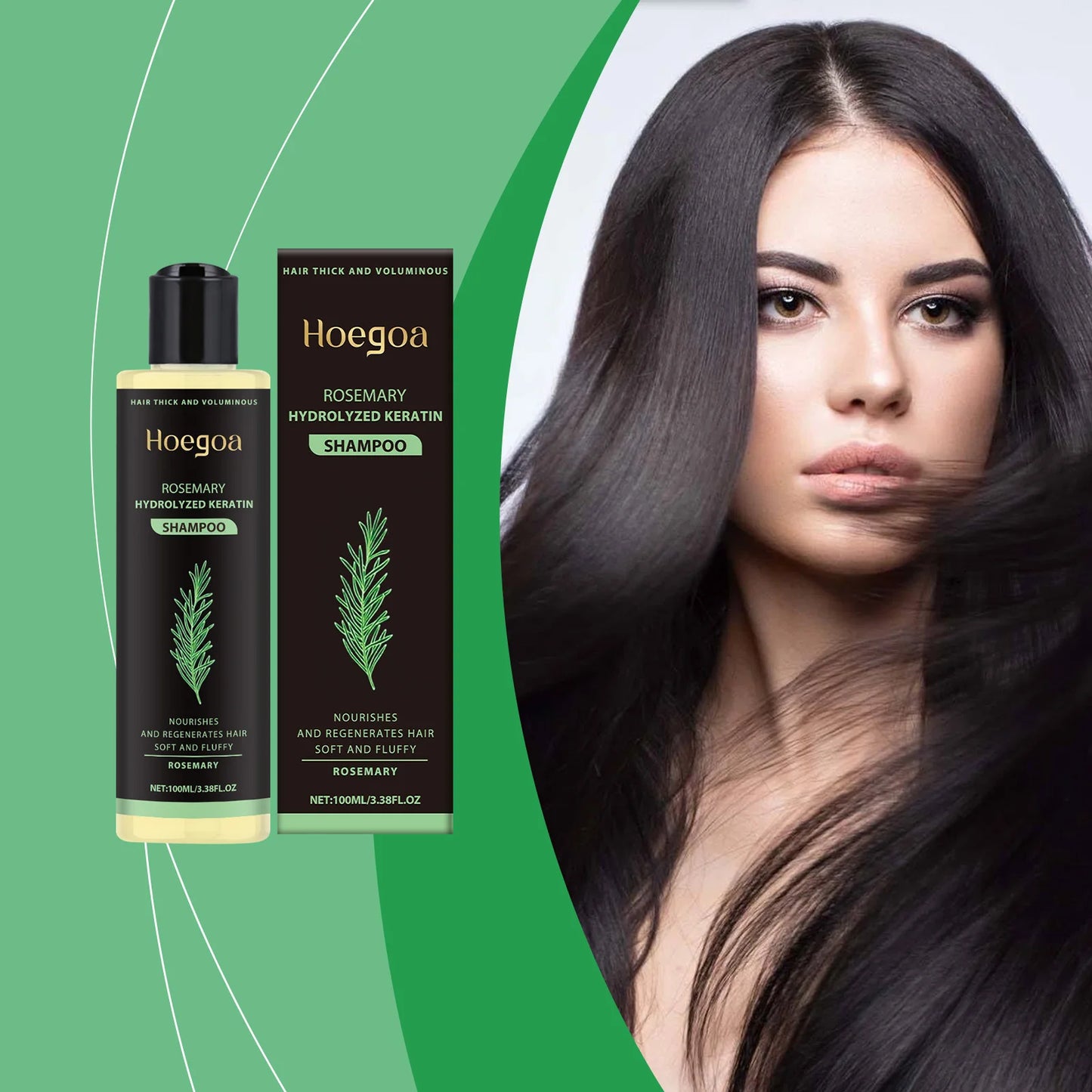 HOEGOA Thickening Rosemary Shampoo For Volume And Strength