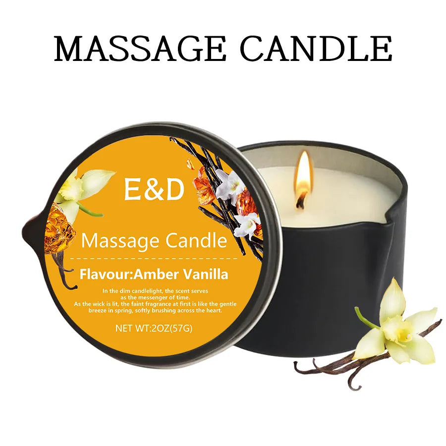 EVODUCK Massage Oil Candle With Essential Oils Scent Soy Wax