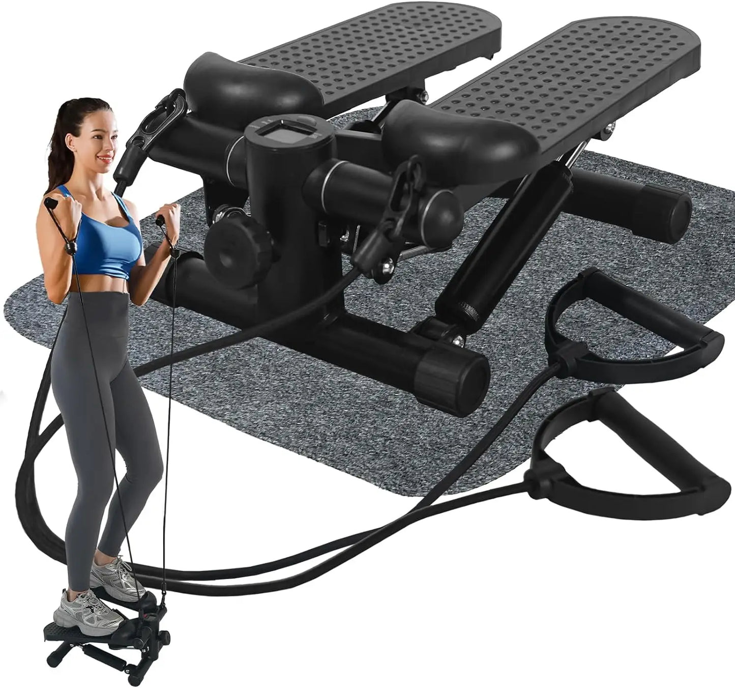 HIEE Desk Pedal Exerciser With LCD Monitor And Resistance Bands
