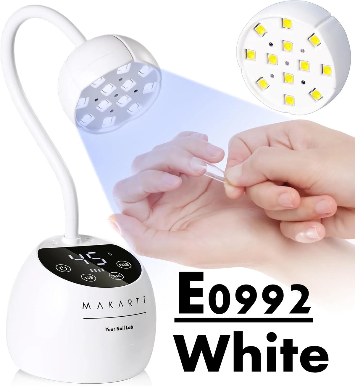 Makartt Gooseneck Cordless LED Nail Lamp With Auto Sensor