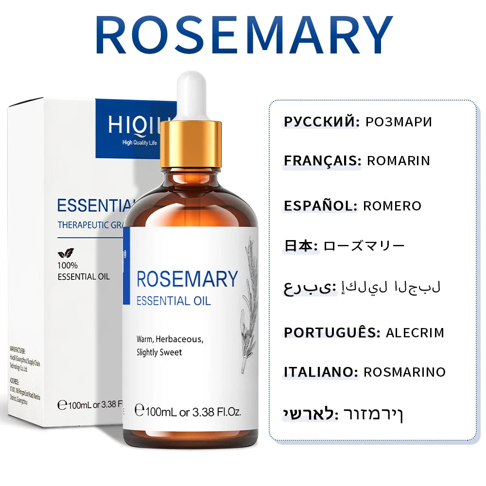 HIQILI Lavender Jasmine Rose Vanilla Mint Eucalyptus Lemon Essential Oils