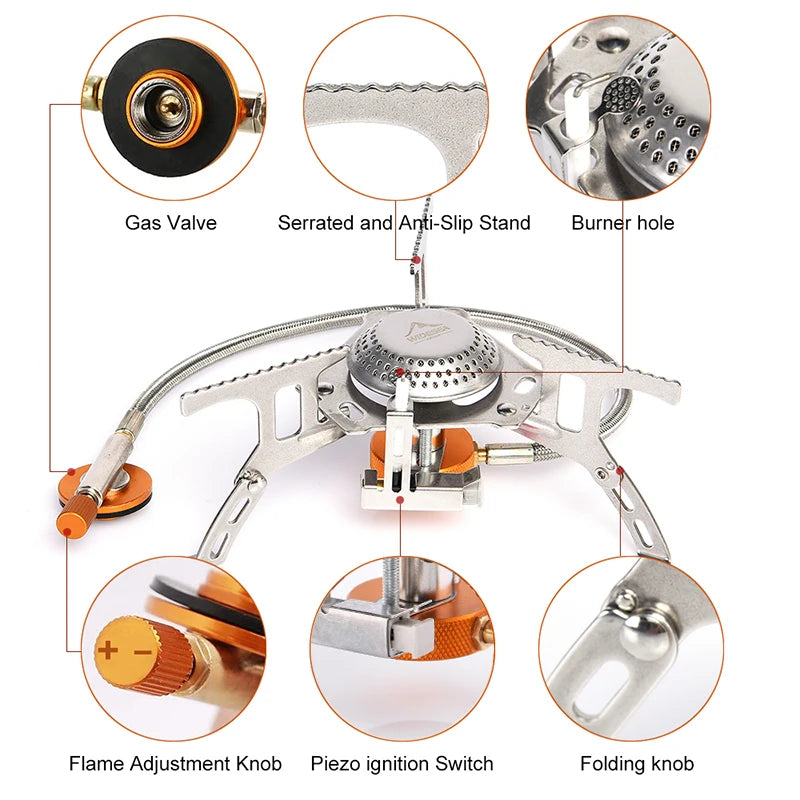 Widesea Camping Gas Stove Outdoor Burner For Cookout And Travel
