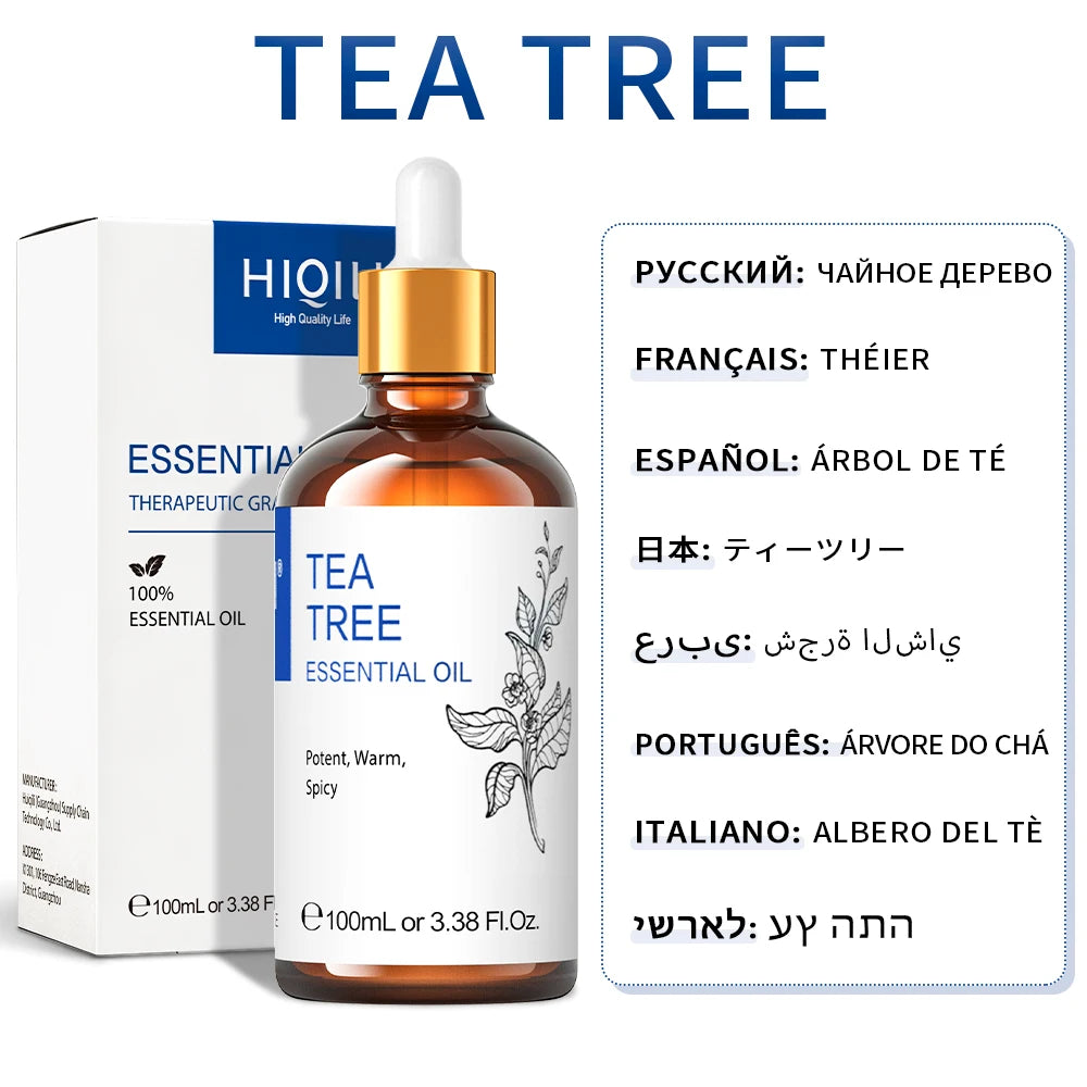 HIQILI Lavender Jasmine Rose Vanilla Mint Eucalyptus Lemon Essential Oils