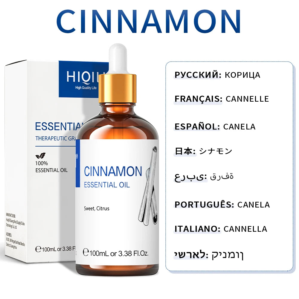 HIQILI Lavender Jasmine Rose Vanilla Mint Eucalyptus Lemon Essential Oils