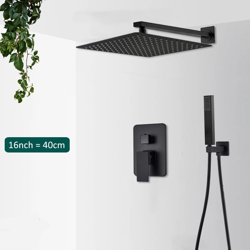 Quyanre Concealed In Wall Digital Shower System With Tub Spout