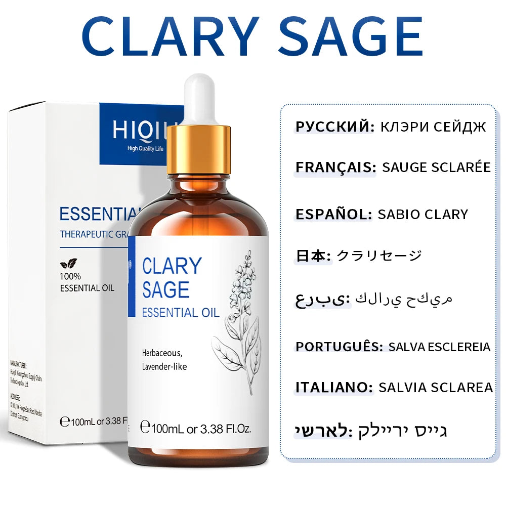 HIQILI Lavender Jasmine Rose Vanilla Mint Eucalyptus Lemon Essential Oils