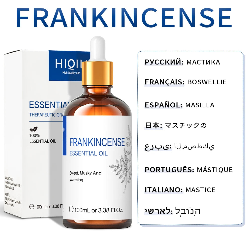 HIQILI Lavender Jasmine Rose Vanilla Mint Eucalyptus Lemon Essential Oils