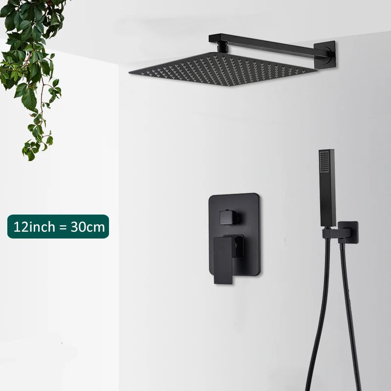 Quyanre Concealed In Wall Digital Shower System With Tub Spout