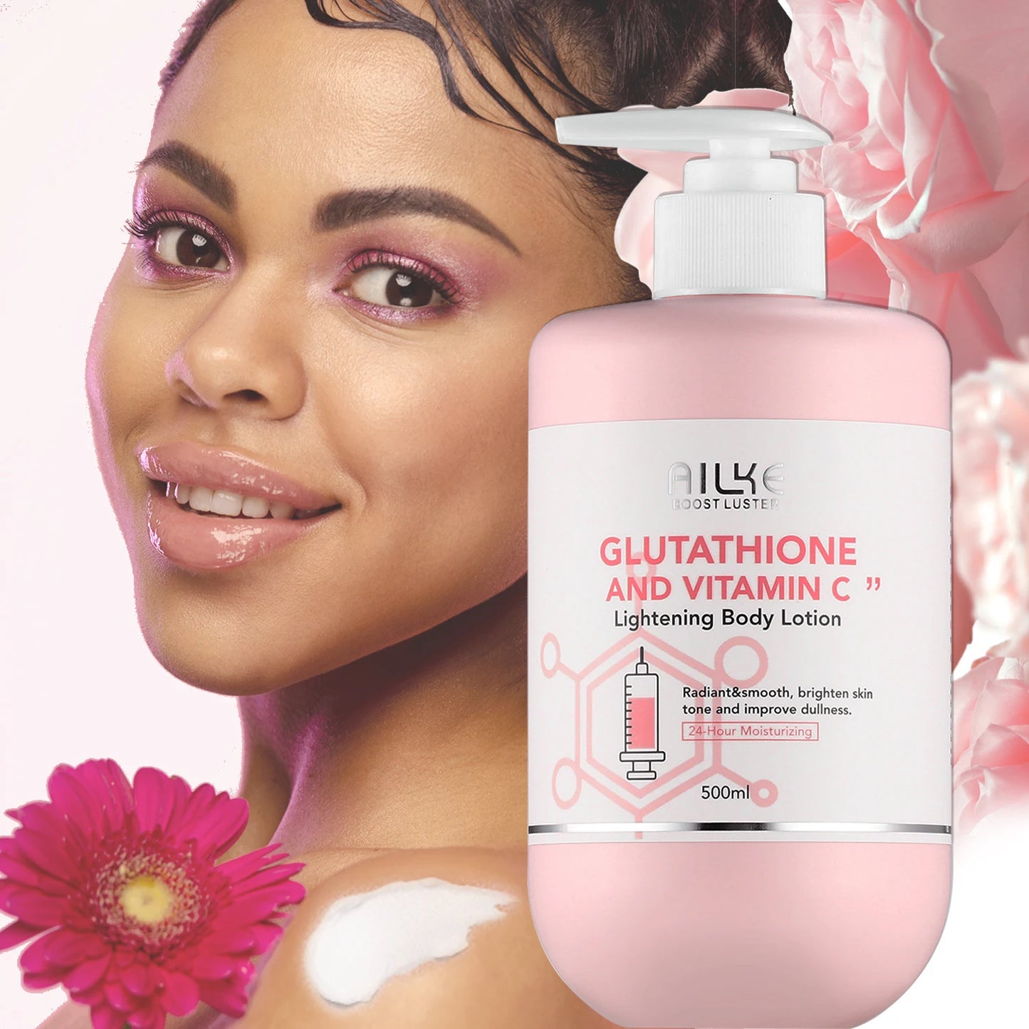 AILKE Vitamin C and Glutathione Brightening Body Lotion for Even Skin Tone