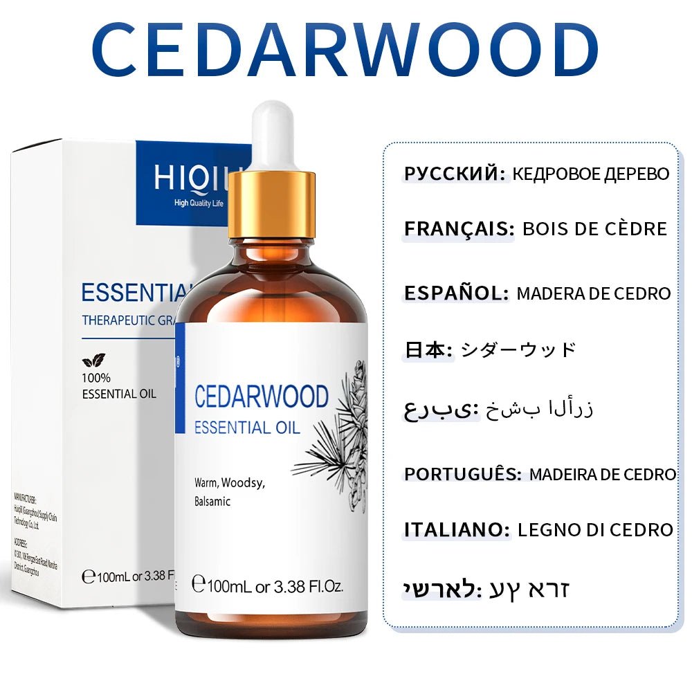 HIQILI Lavender Jasmine Rose Vanilla Mint Eucalyptus Lemon Essential Oils