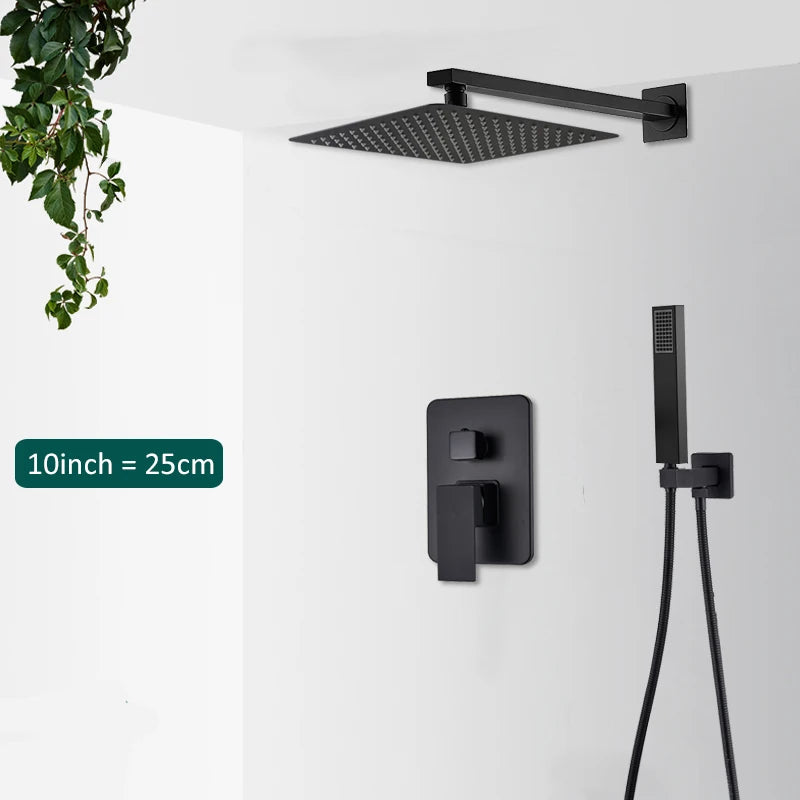 Quyanre Concealed In Wall Digital Shower System With Tub Spout