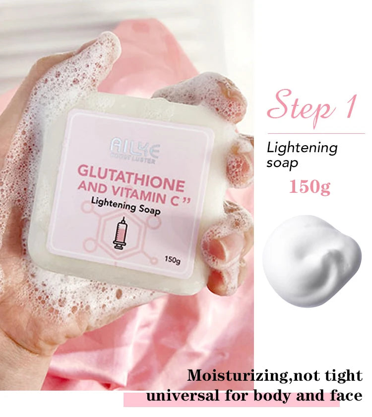 AILKE Whitening Skin Care Set Glutathione Vitamin C Brightener Moisturizer