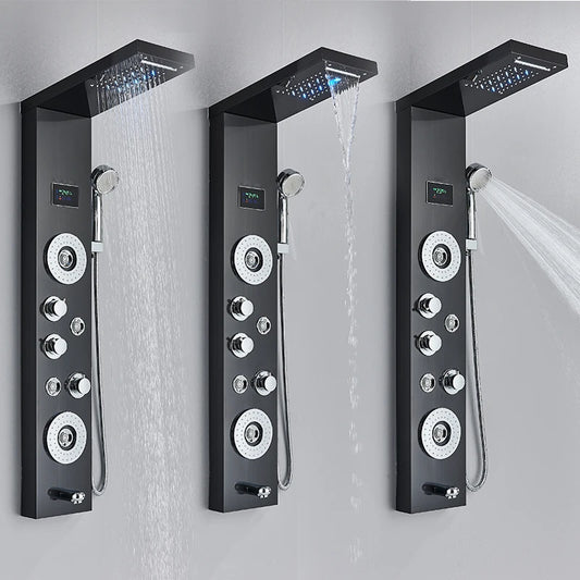 Quyanre LED Shower Panel Tower System Rainfall Massage
