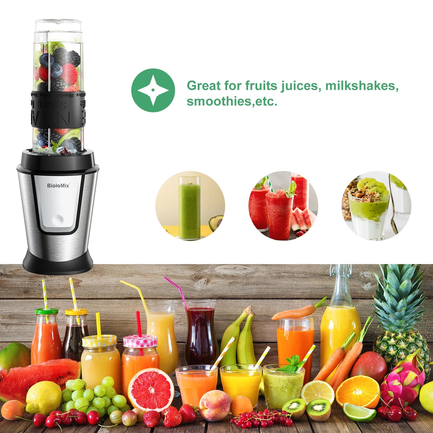 Biolomix 3 In 1 Multifunctional Food Processor 700W Power