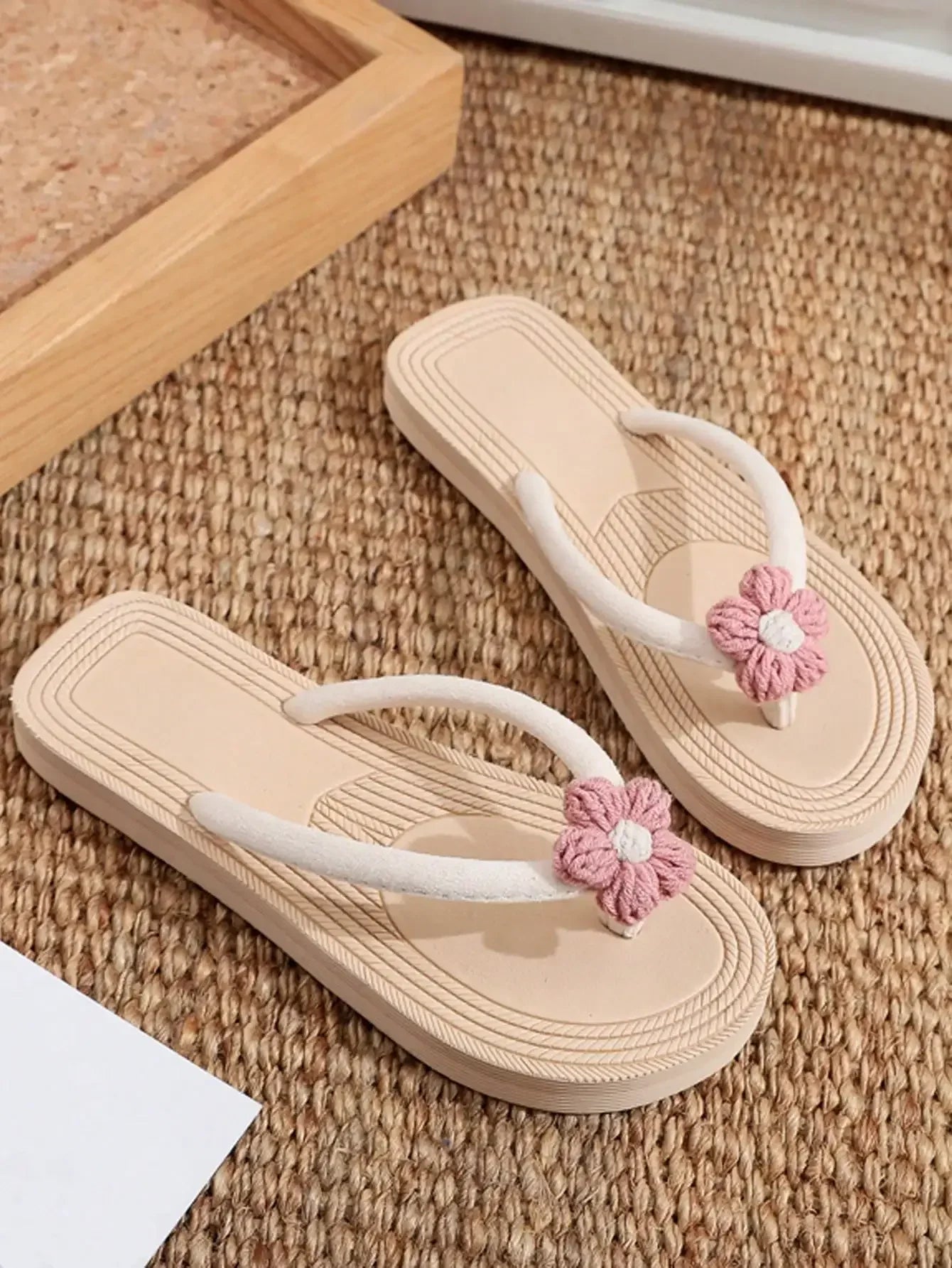 Women Flat Sandals Open Toe Flip Flops Beach Shoes Casual