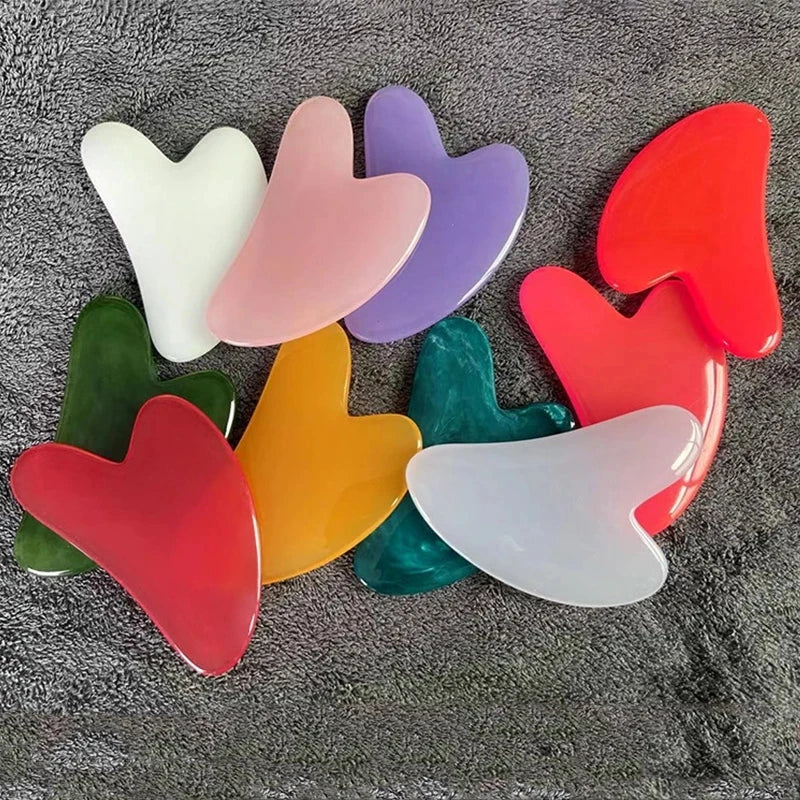 YUKUI Natural Jade Gua Sha Stone Facial Massage Tool