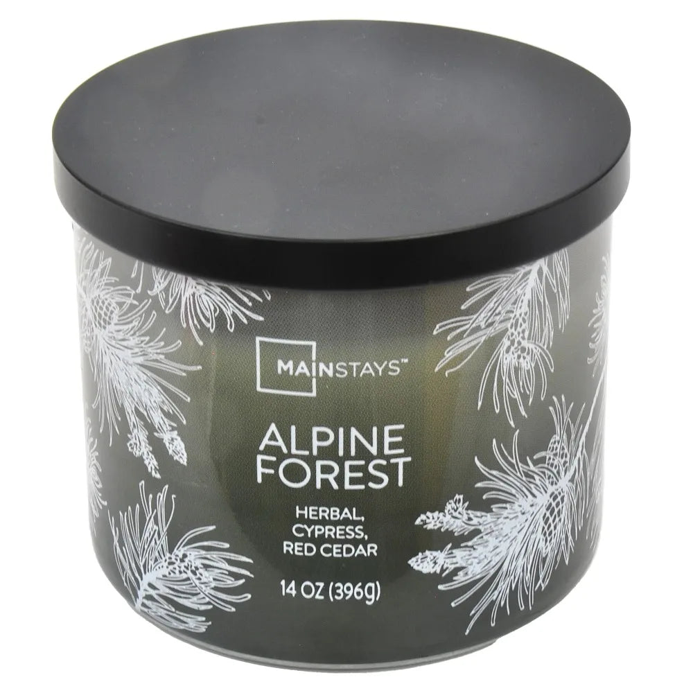 Alpine Forest Scented 3-Wick Ombre Wrapped Candle