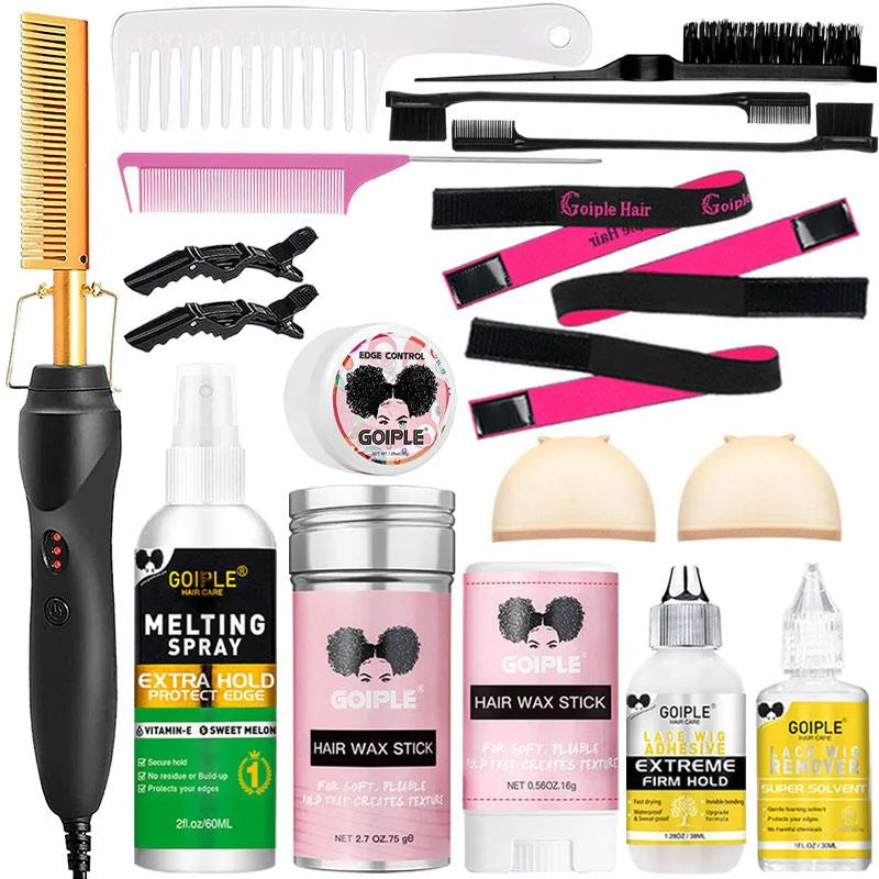 GOIPLE Electric Hot Comb Straightener Curling Iron for Hair Care