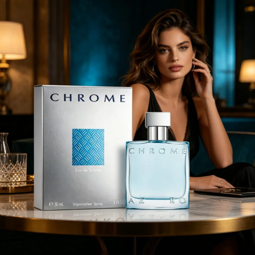 Azz Chrome Eau de Toilette Unisex Fresh Aquatic Fragrance