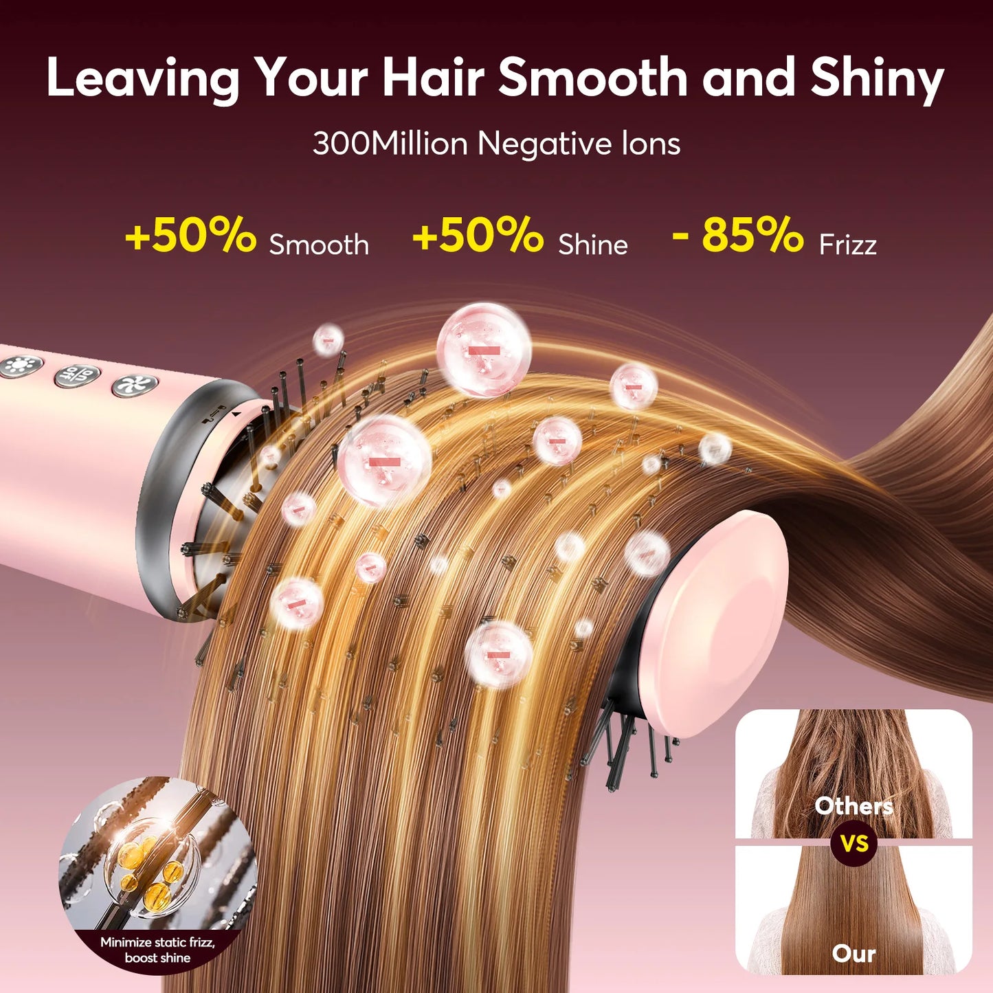 BOPCAL 5 In 1 High Speed Hair Dryer Set With Curling Iron