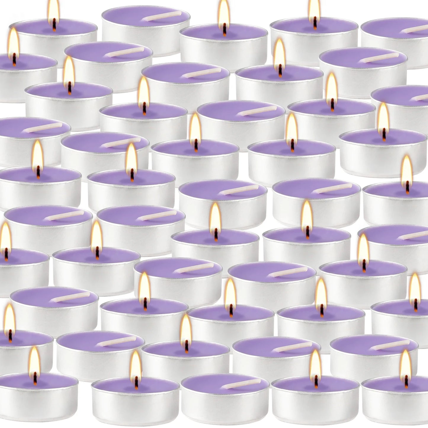 Lavender Scented Aluminum Shell Tea Light Wax Home Decor