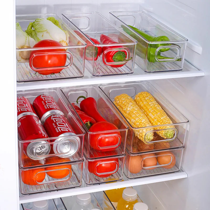 Transparent Refrigerator Storage Box Vegetables Fruit Organizer Clear Container