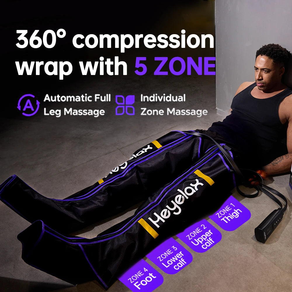 Heyelax Leg Compression Massager For Circulation And Muscle Recovery