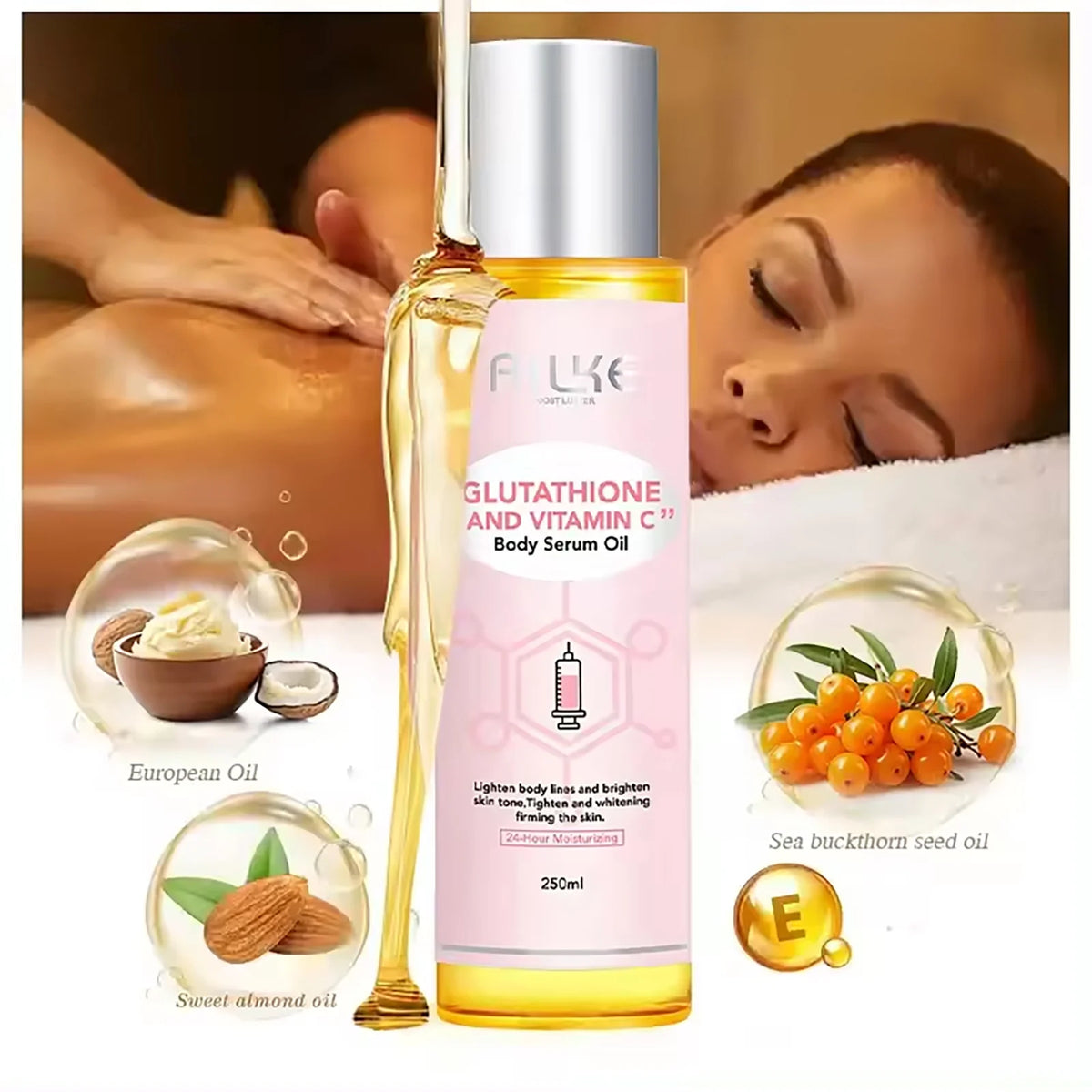 AILKE Whitening Skin Care Set Glutathione Vitamin C Brightener Moisturizer