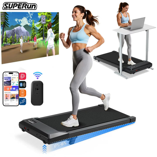 Superun Under Desk Treadmill Walking Pad 2.5 HP Quiet Bluetooth