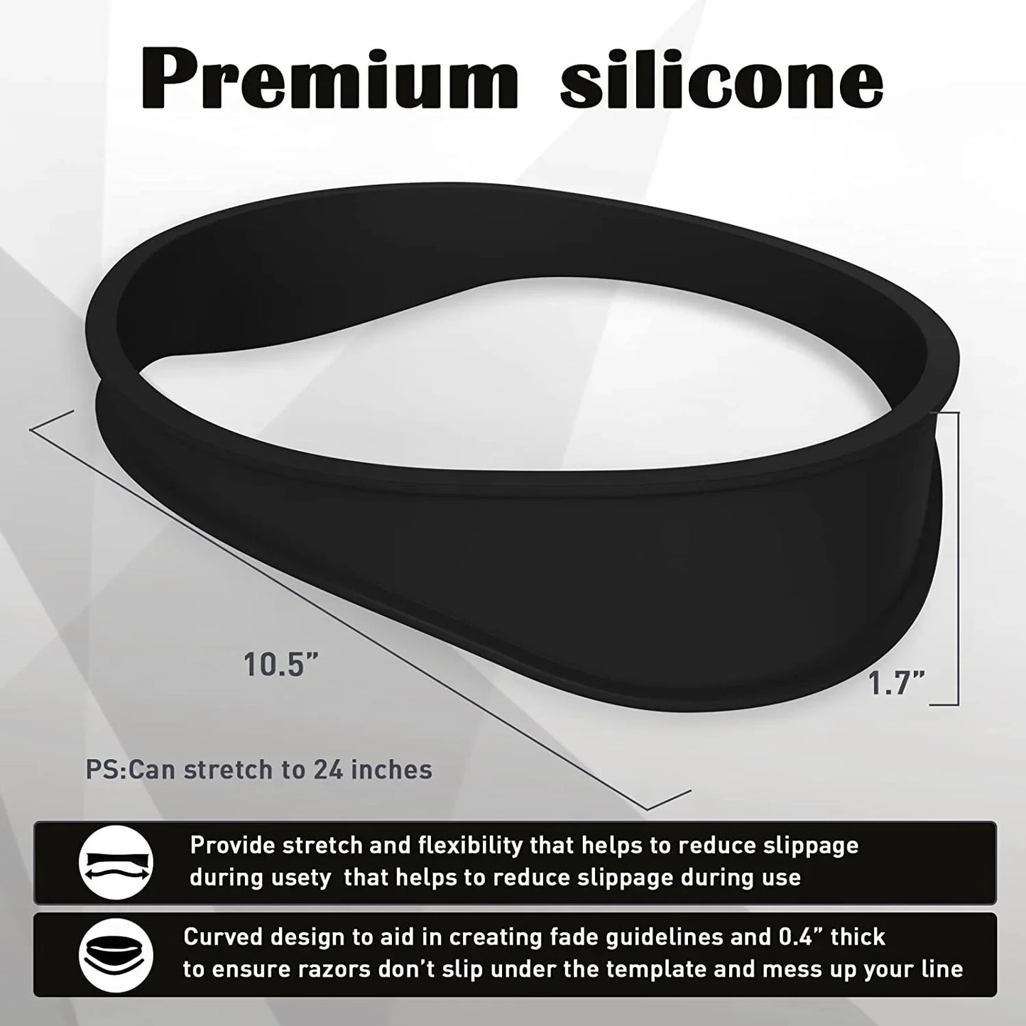 DIY Home Haircuts Curved Headband Silicone Neckline Shaving Template