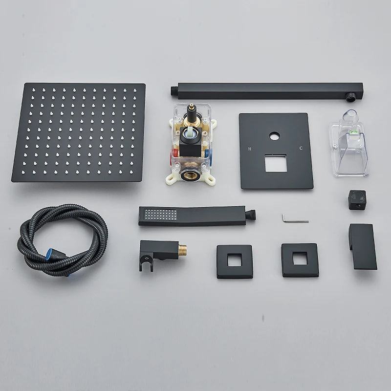 Quyanre Concealed In Wall Digital Shower System With Tub Spout