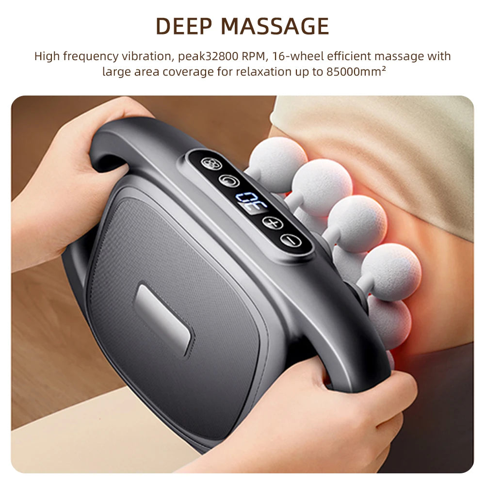 Foreverlily 16 Head Fascia Gun High Frequency Back Massager