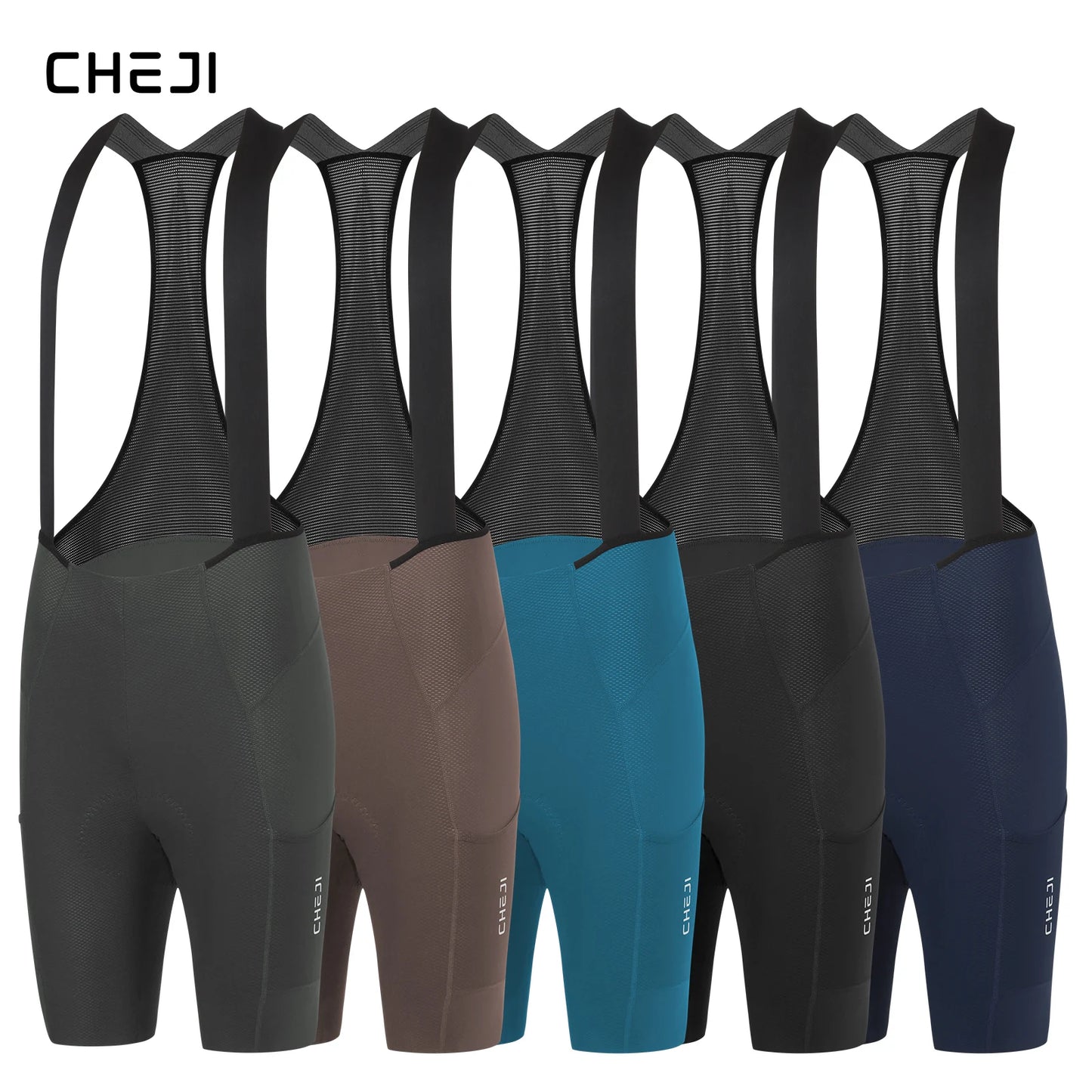 Cheji Mens Cycling Bib Shorts Seamless Quick Dry Breathable Performance