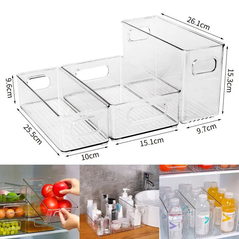 Transparent Refrigerator Storage Box Vegetables Fruit Organizer Clear Container