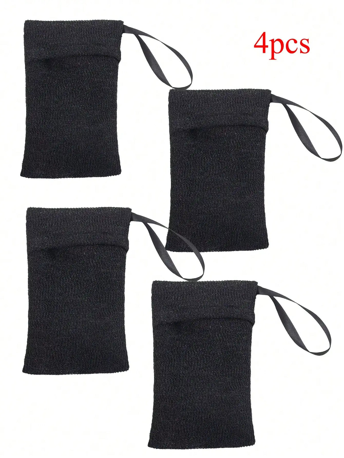 Exfoliating Mesh Soap Saver Bags with Loofah Texture and Cord