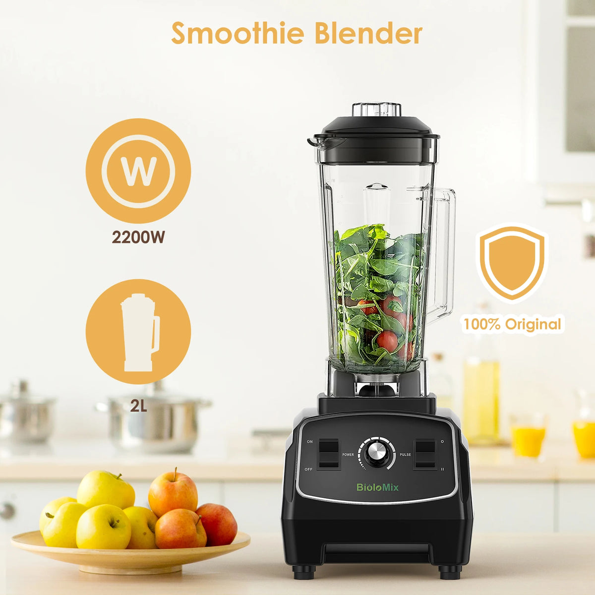 Biolomix Commercial Heavy Duty Blender Food Processor
