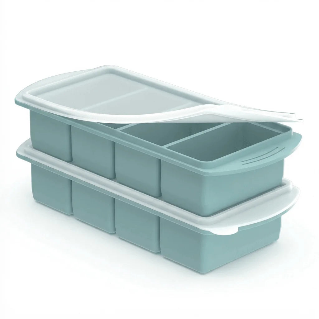 Silicone Freezer Trays With Lids 2 Pack Food Storage Containers Dishwasher Safe