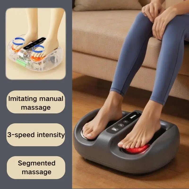 Mini Finger Press Foot Massager With Deep Kneading And Vibration