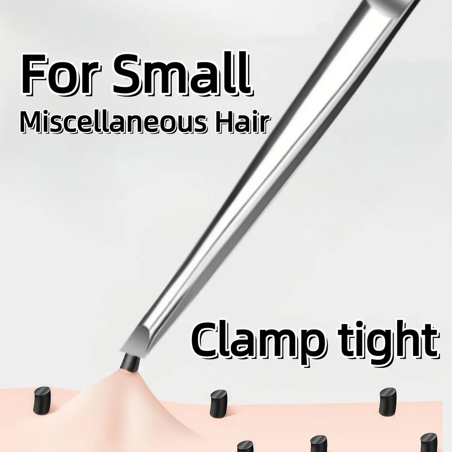 Stainless Steel Precision Tweezers Slant Tip for Facial Hair
