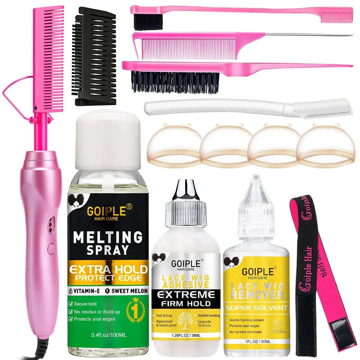GOIPLE Electric Hot Comb Straightener Curling Iron for Hair Care