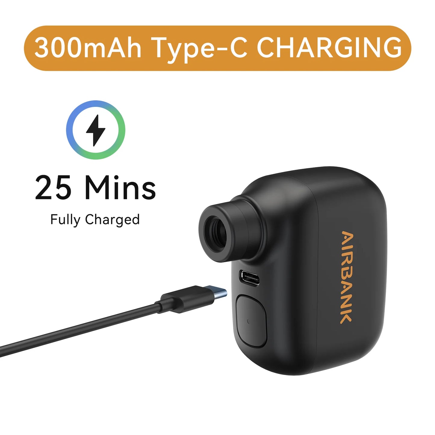 AIRBANKEPUMP Pocket SE Mini Portable Electric Bike Pump Cordless