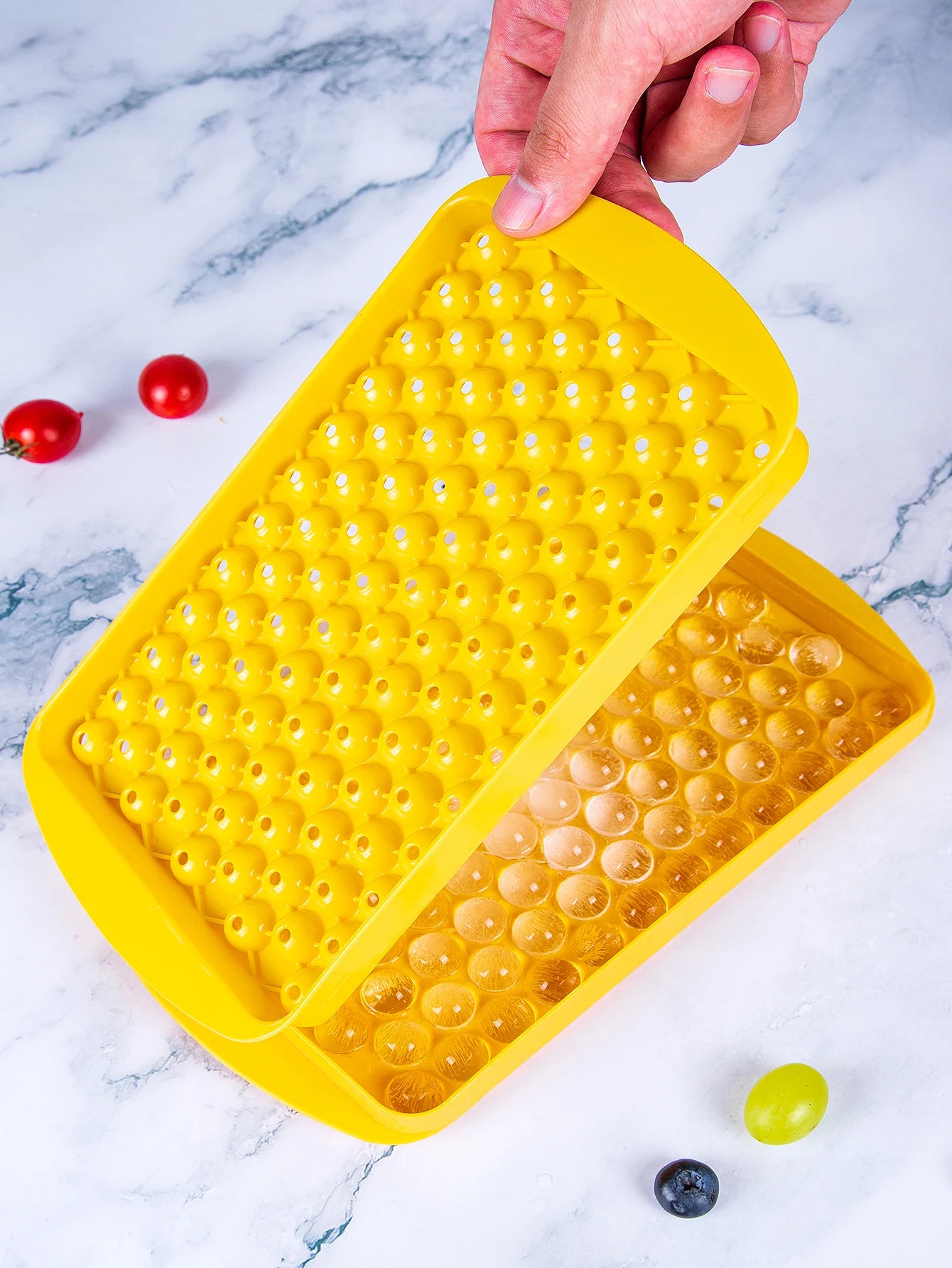 YOCITY 104 Hole Mini Round Ice Cube Tray Ball Mold