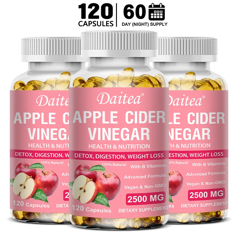 DAITEA Organic Apple Cider Vinegar Capsules With Beetroot Pomegranate Vitamin C