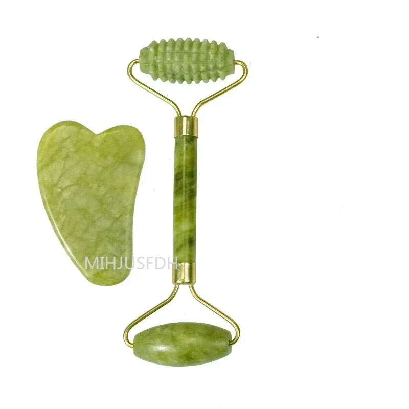 MIHJUSFDH Jade Roller Massager Gua Sha Set For Face And Body