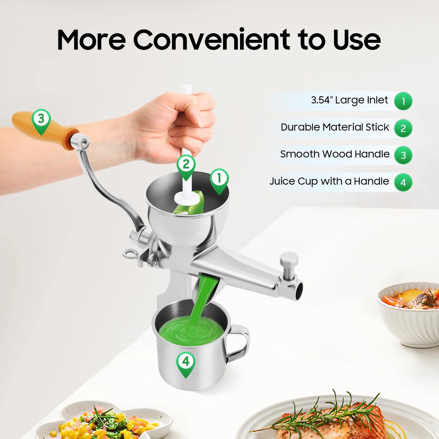 Bymaocar Manual Fruit And Vegetable Squeezer For Juicing Wheatgrass