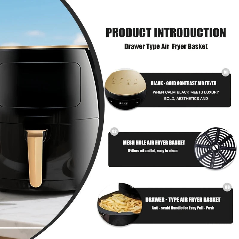 Large Capacity Air Fryer With LED Digital Touch Screen Multifunction