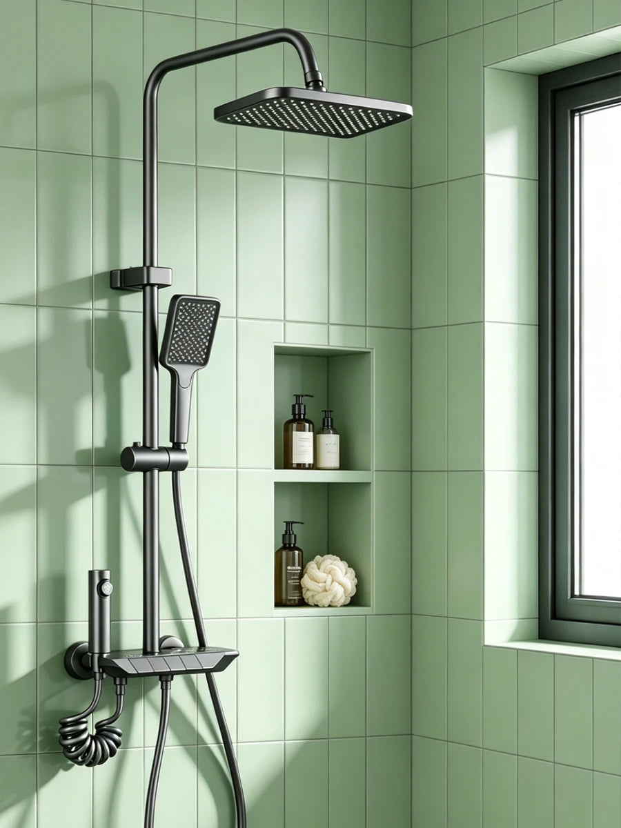 Quyanre 4 Way Shower System With Rain Shower Bidet Faucet