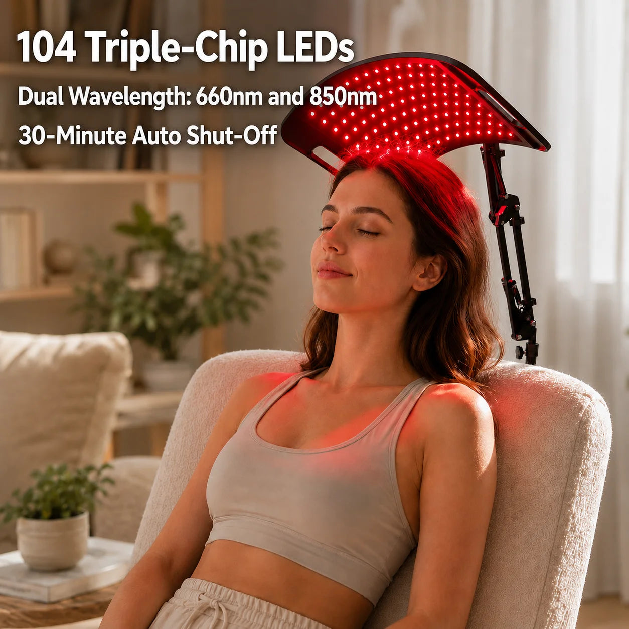 Red Light Therapy Lamp For Face And Body With Adjustable Stand Near Infrared